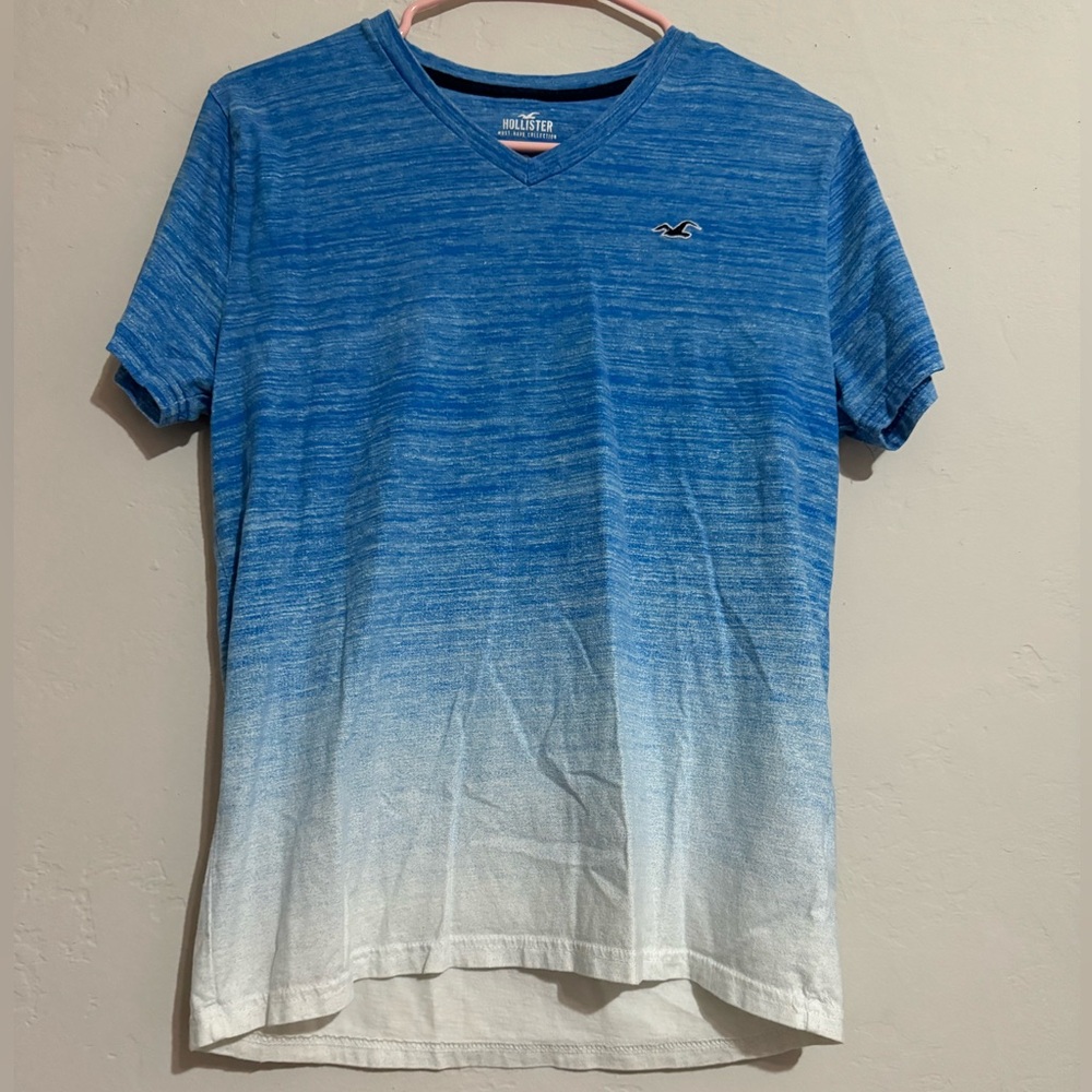 Hollister Blue V Neck Tee/T-shirt (S)